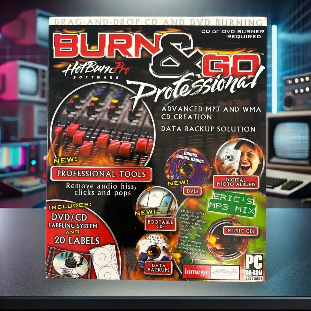 Burn & Go CD Burning Labeling Software Sealed 2000 ValuSoft